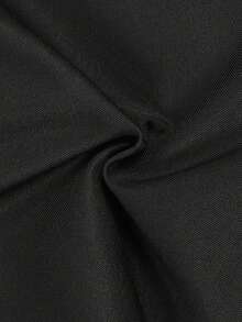 Manfinity Homme Pantalones casuales de unicolor con cordón en la cintura y bolsillos, otoño - Negro - Ver 6