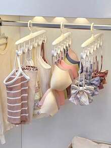 1/2PCs Durable Multi-Hook Hanger For Wardrobe Finishing And Clothes Drying Can Be Used To Store Underwear, Stockings, Ribbons, Hats And Other Purposes - Multicolor - View 7