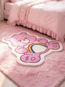 SHEIN X Care Bears 1件裝 LOGO裝飾地毯 - carebear-淺粉 - 查看 1