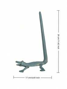 Cirelle 1Pc Animal-Shaped Iron Paper Towel Holder, Vintage Cast Iron Dog/Crocodile Roll Stand, Rust-Resistant Sturdy Kitchen Counter Organizer, Farmhouse Decor Accessory For Dining Room, Living Room & Home, Multiple Styles Available - multicolor - View 14