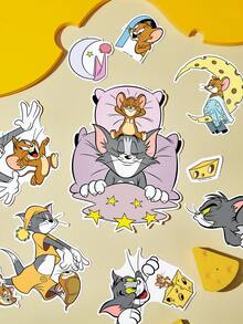 TOM & JERRY X SHEIN Cartoon Stickers, Suitable For Water Bottles, Mobile Phones, Protective Cases, Laptops, Skateboards, Refrigerators, Etc., Gifts - multicolor - View 4