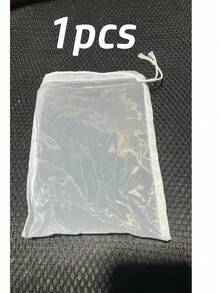 3pcs, Reusable Fine Mesh Nylon Strainer Bag For Brewing, Nut Milk, And More - Kitchen Gadget For Easy Straining And Filtering - White - View 3