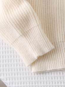 Tween Boys Sweater Crew Neck White Blue Brown Striped Casual Versatile Autumn Winter Essential Base Layer,Back To School Clothes,Long Sleeve - Multicolor - View 4