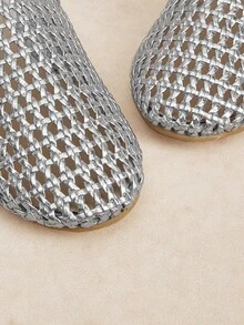 Rosivie Ladies Decoration Fashion Daily Travel Casual Slippers - Silver. - View 9