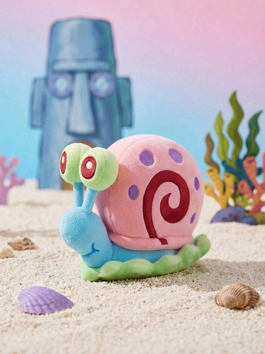 SpongeBob SquarePants | Joivida 1pc Cute Snail Plush Doll, Tactile Sensory Carryable Charm Bag Accessory For Home Travel, Endearing Sentiment Keepsake Gift For Friends Coworkers Family - Multicolor - View 1