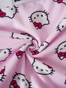 HELLO KITTY AND FRIENDS | SHEIN 女款卡通印花舒適四角內褲 - 粉色 - 查看 9