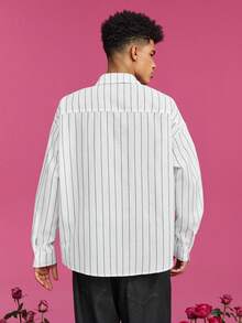 TOM & JERRY X SHEIN Unisex Cartoon Pattern Long Sleeve Shirt - White - View 2