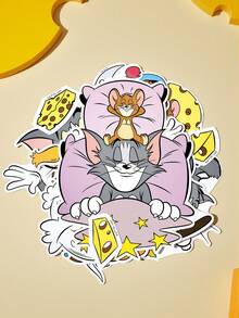 TOM & JERRY X SHEIN Cartoon Stickers, Suitable For Water Bottles, Mobile Phones, Protective Cases, Laptops, Skateboards, Refrigerators, Etc., Gifts - multicolor - View 5