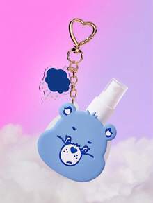 SHEIN X Care Bears 60ml/2oz 心形熊可補充噴霧瓶附吊飾鑰匙圈，便攜式酒精、香水與液體收納瓶，適合旅行與日常攜帶 - 藍色 - 查看 3