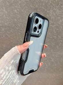 軍規防震硬 PC 1件裝 3合1 透明防摔手機殼，適用 iPhone 17 Air 16 15 14 13 12 11 Pro Max，禮品首選 - 黑色 - 查看 6