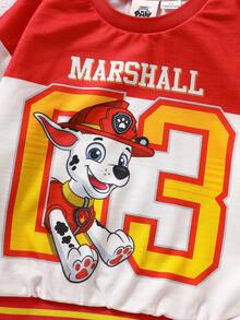 SHEIN | PAW Patrol 3件組小男孩運動休閒衛衣，紅/藍/黃球類運動元素結合主題角色圖案，運動風易搭配，適合秋冬 - 彩色 - 查看 7