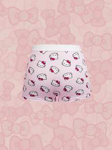 HELLO KITTY AND FRIENDS | SHEIN 女款卡通印花舒適四角內褲 - 粉色 - 查看 8