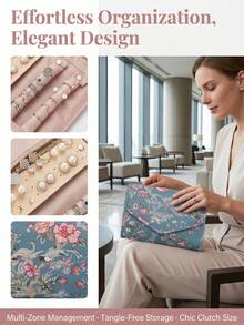 Travel Jewelry Storage Bag - Multi-Functional Foldable Jewelry Case Specially Designed For Travel, Ideal For Storing Earrings, Rings, Necklaces And Bracelets - Multicolor - View 9