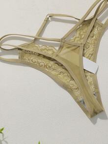 Divavoom 3pcs Seamless Lace Patchwork Panties Set - Ginger - View 6