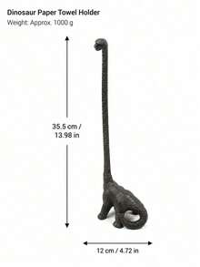 Cirelle 1Pc Animal-Shaped Iron Paper Towel Holder, Vintage Cast Iron Dog/Crocodile Roll Stand, Rust-Resistant Sturdy Kitchen Counter Organizer, Farmhouse Decor Accessory For Dining Room, Living Room & Home, Multiple Styles Available - multicolor - View 13