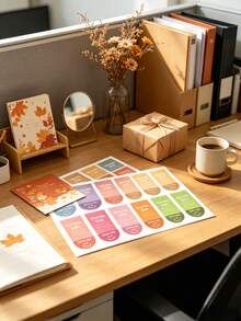 SHEIN 50/100/200 Piezas Etiquetas Adhesivas Rectangulares Lindas para Sellar Cajas de Regalo y Embalaje - Ver 1
