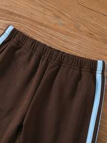 Elladie kids 女童春秋長袖長褲運動蝴蝶結緞帶針織運動衫2件套 - 彩色 - 查看 4