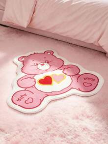 SHEIN X Care Bears 1件裝 LOGO裝飾地毯 - carenear-深粉 - 查看 2