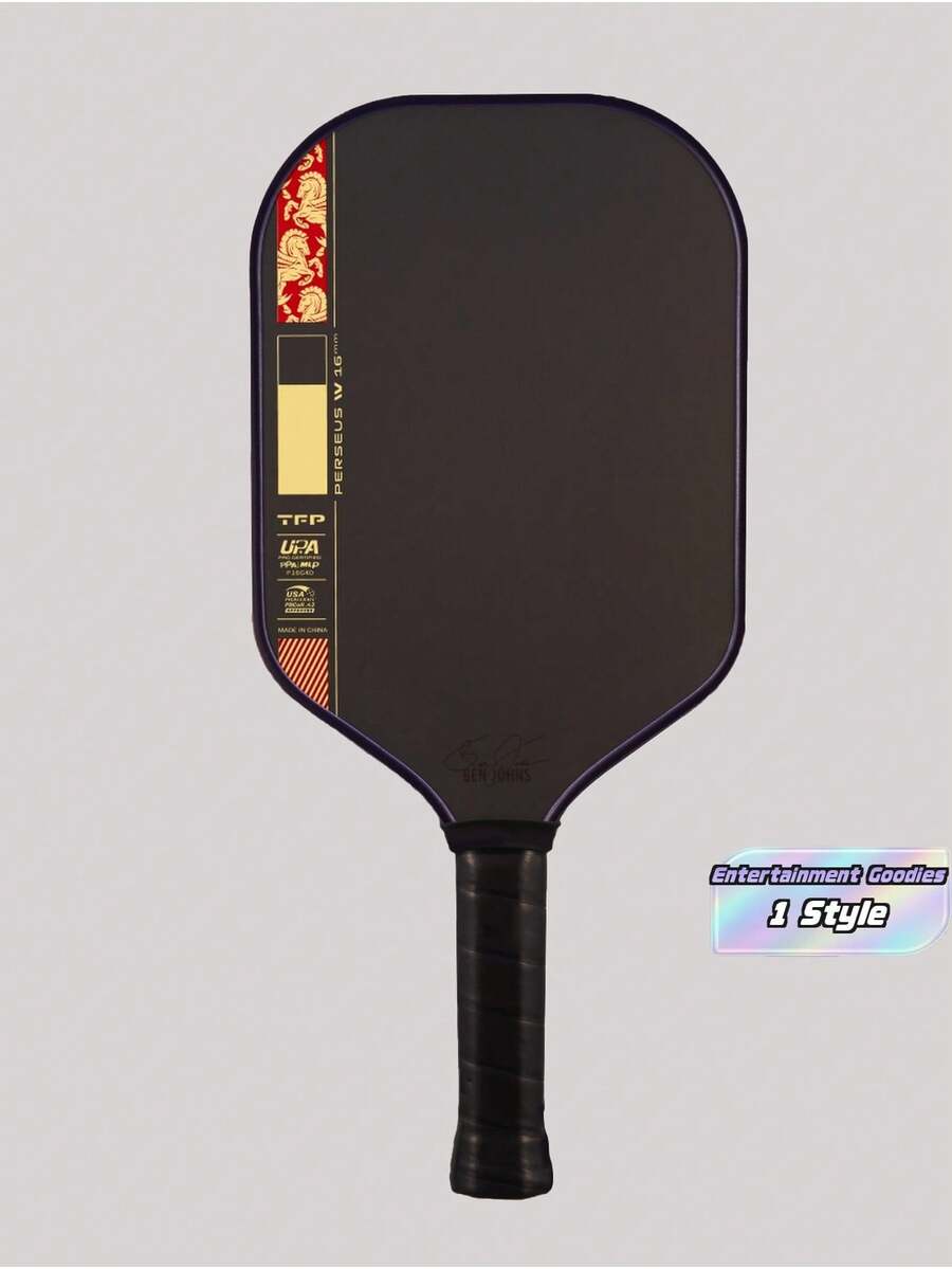 Perseus IV BEN JOHNS Pro Player Edition 16mm T700 Gen4 Propulsion Core Frosted Carbon Fiber Pickleball Paddle - Black - View 1
