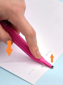 1PC Push Style Magnetic Portable Flat Staple Remover Tool Office School Back To School Daily Paper Binding Stationery Supply Accessory - A - View 2