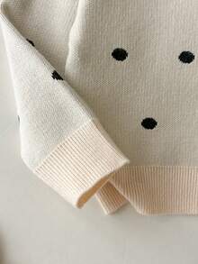 Set Sweater Rajut Nyaman Bergaya Vintage Terbaru untuk Bayi Perempuan Musim Gugur/Dingin, Motif Bunga, Cardigan Sweater dengan Celana Pinggang Elastis - MultiWarna - View 5