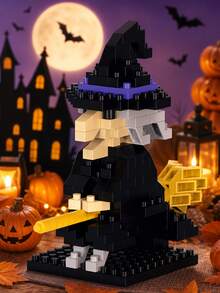 MINKOJA Halloween Cute Building Blocks Kit, Mini Q Version Skeleton Pumpkin Ghost Figures, Easy Assembly Educational Toy, Desktop Ornament, Halloween Party Favors Gift - Multicolor - View 14