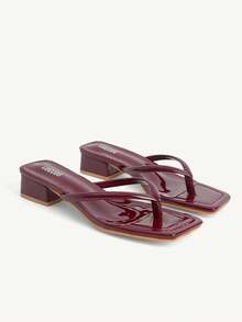 CUCCOO CHICEST Women's Flat Sandals Summer - Burgundy - View 7