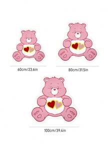 SHEIN X Care Bears 1件裝 LOGO裝飾地毯 - carenear-深粉 - 查看 3