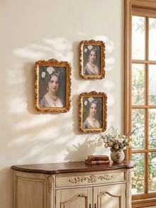Cirelle 1pc Vintage Gold Picture Frame, Ornate Baroque Picture Frame, Antique Rococo Photo Frame For Wall & Tabletop Display, Decorative Wall Decor - 1PC - View 2