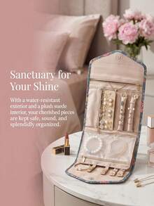 Travel Jewelry Storage Bag - Multi-Functional Foldable Jewelry Case Specially Designed For Travel, Ideal For Storing Earrings, Rings, Necklaces And Bracelets - Multicolor - View 2