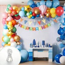 5/10pcs 3.5 Inch Heavy Duty Clear Plastic Spring Clips, Multipurpose Balloon Arch Clamps For Background Fixing, Sturdy Crafted Clips Suitable For Birthday Party Decor, Woodworking Projects And Photography Studio, Essential Tool Kit For Hobbyists - Multicolor - View 4
