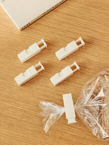 Haus Hana 5pcs Snack Bag Bread Bag Clip, Moisture-Proof And Fresh-Keeping Series Sealing Clip, Plastic Spring Bag Sealing Clip, Milk Powder Bag Sealing Clip, Household - 5Pcs - View 2