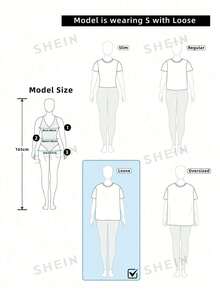 SHEIN EZwear Women's Letter Print V-Neck Short Sleeve Casual T-Shirt - Multicolor - View 8