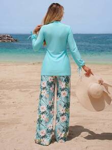 Swim Mulvari 26SS 春夏度假優雅保守黃色紮染布基尼 2 件套 - 彩色 - 查看 2