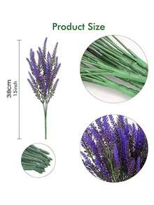 Provence Lavender Plastic Artificial Flowers False Plants Wedding Home Outdoor Garden Decoration Table Decoration - Multicolor - View 2