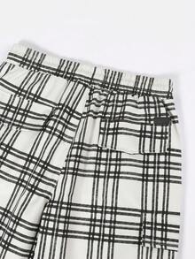 Manfinity Homme Pantalones cortos cargo casuales para hombres con bolsillo con solapa y cordón en la cintura - Multicolor - Ver 6
