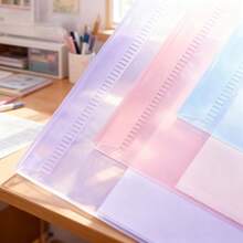 4/12PCS Classic Style A4 File Folders - Transparent PP Envelope Folders With Snap Closure, Thick High-Capacity Storage Pouches, Suitable For Students And Office Use, Professional Look, Streamlined Design, Durable Material, File Sleeves, Business Use - Thickened portfolio - View 14