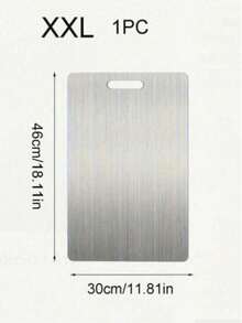 Silver Stainless Steel Chopping Board, Suitable For Both Sides, Ideal For Cutting Poultry, Fish, And Fruits And Vegetables. Resists Odors, Stains And Rust. Can Replace Traditional Chopping Boards. Essential For The Kitchen. Easy To Clean With Water. - Multicolor - View 15