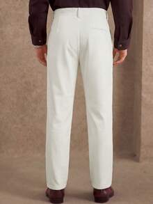 Core Aspect Men's Casual Versatile Daily Travel Long Pants With Pocket And Button - Beige - View 2