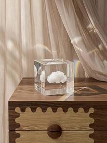 Cirelle 1pc Dreamy Cloud Crystal Figurine – Light Refracting Polished Finish – Office Desktop & Bedroom Accent – Sentimental Housewarming & Birthday Gift - multicolor - View 3