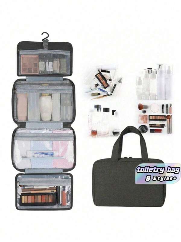 Hanging‑Type Portable Wash Bag, Travel Cosmetic Storage Bag And Makeup Bag