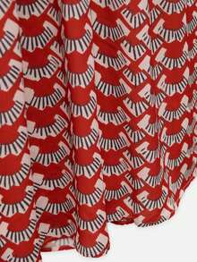 Nöista Red Printed Maxi Dress With A-Line Fit For Summer, Vacation And Casual Elegant Looks. - Red - View 11
