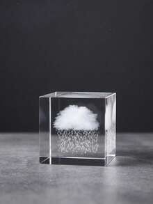 Cirelle 1pc Dreamy Cloud Crystal Figurine – Light Refracting Polished Finish – Office Desktop & Bedroom Accent – Sentimental Housewarming & Birthday Gift - multicolor - View 11