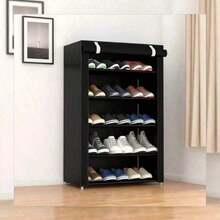 Shoe Cabinet With Dust Cover, Non-Woven Fabric Material, Space Saving, Large Capacity, Easy To Assemble, Portable Shoe Cabinet, Suitable For Various Scenarios Such As Foyer, Storage Rack, Home And Dormitory Storage, Shoe Sorting, Shoe Storage, Shoe - Multicolor - View 1