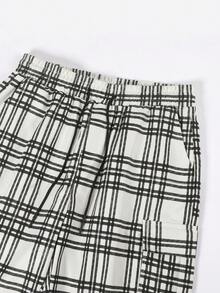 Manfinity Homme Pantalones cortos cargo casuales para hombres con bolsillo con solapa y cordón en la cintura - Multicolor - Ver 4