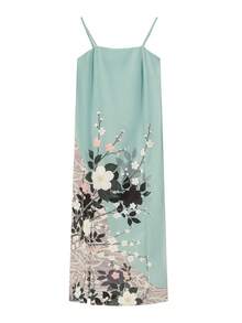 Irokai 日本女性传统印花和服浴衣睡衣，夏季节日 - 綠色 - 查看 7