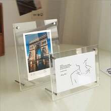 1 Pc 5inch/6inch/7inch/8inch/10inch/A4 PictureFrame Acrylic PhotoFrames Certificate Camp PosterDisplay Stand Frame Rectangle PaperHolder TabletopDecor - transparent - View 10
