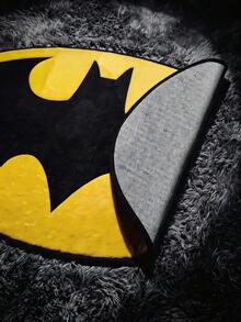 BATMAN X POKOJA LAND 1pc Licensed Cartoon Rug, Soft Plush Floor Mat With Iconic Black And Yellow Design, Cozy And Playful Home D R, Perfect For Bedroom, Living Room Or Kids' Room, Ideal Choice For Fans - Batman - View 4