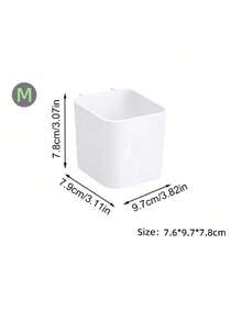 Madebyblanc 1入組收納垃圾桶組織刀具在釘板混合性成套工具配件釘板配件,各種各樣工具收納佈置系統成套工具,適用於車庫廚房整理 - 白色 - 查看 6