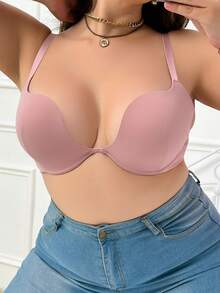 DesireSculpt 1pc Romantic Underwire Bra - Pink - View 4